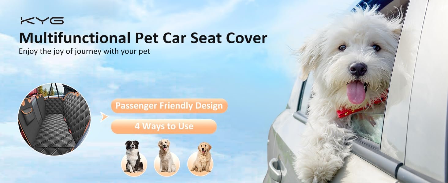  Dog Car Seat Cover Dog Hammock For Car Back Seats