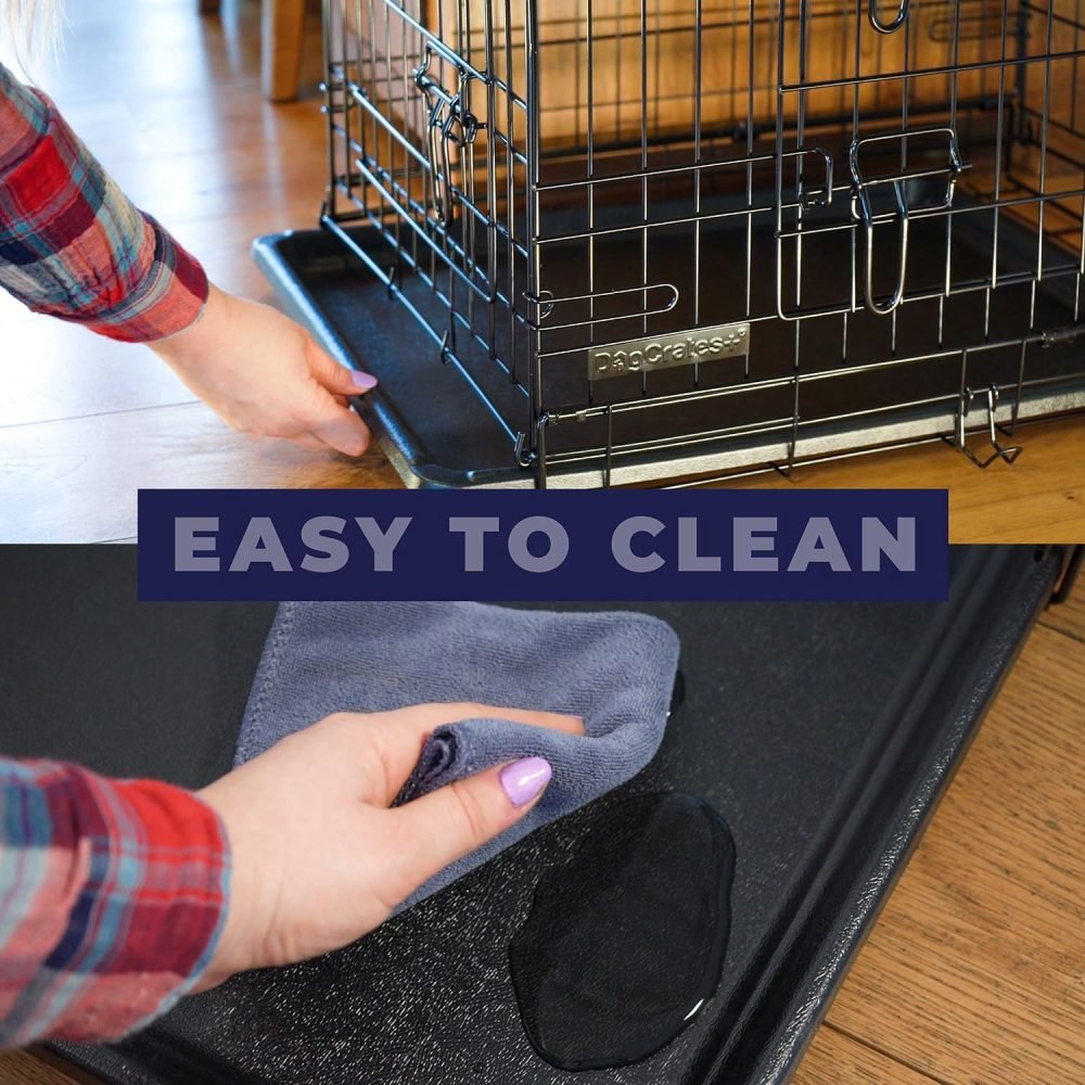 Dog Puppy Cage Folding 2 Door Crate
