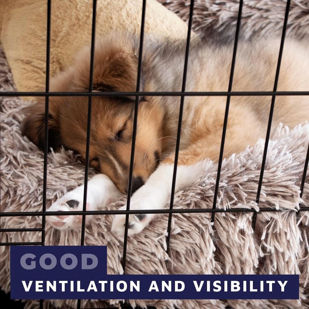 Dog Puppy Cage Folding 2 Door Crate
