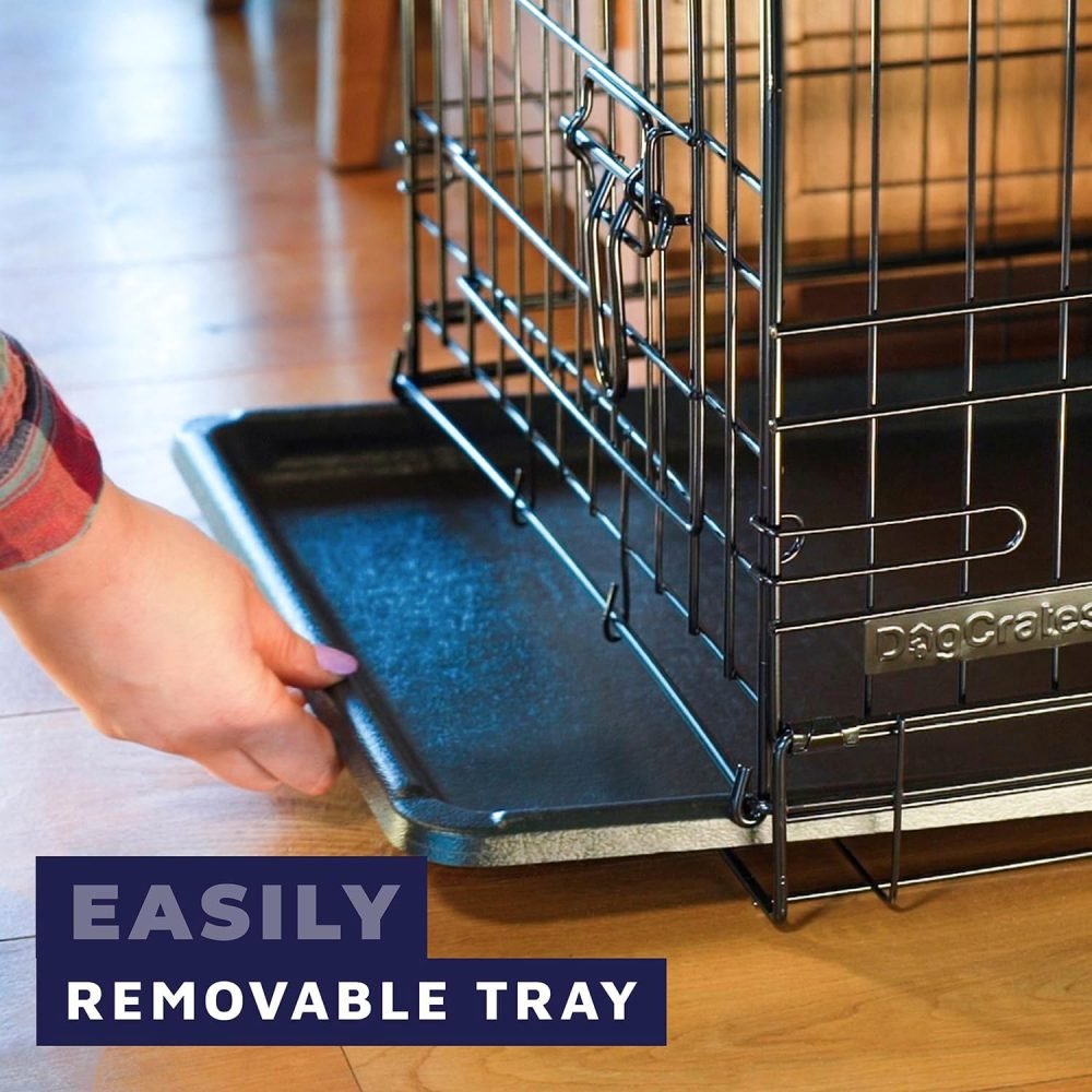 Dog Puppy Cage Folding 2 Door Crate