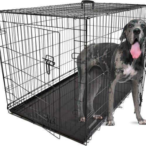 Dog Puppy Cage Folding 2 Door Crate
