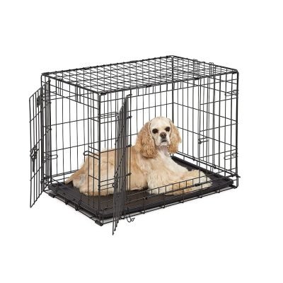 Black Metal Folding Cage with 2 Doors