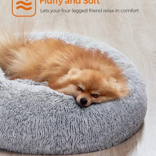 Fluffy Calming Pet Bed with Washable Cover