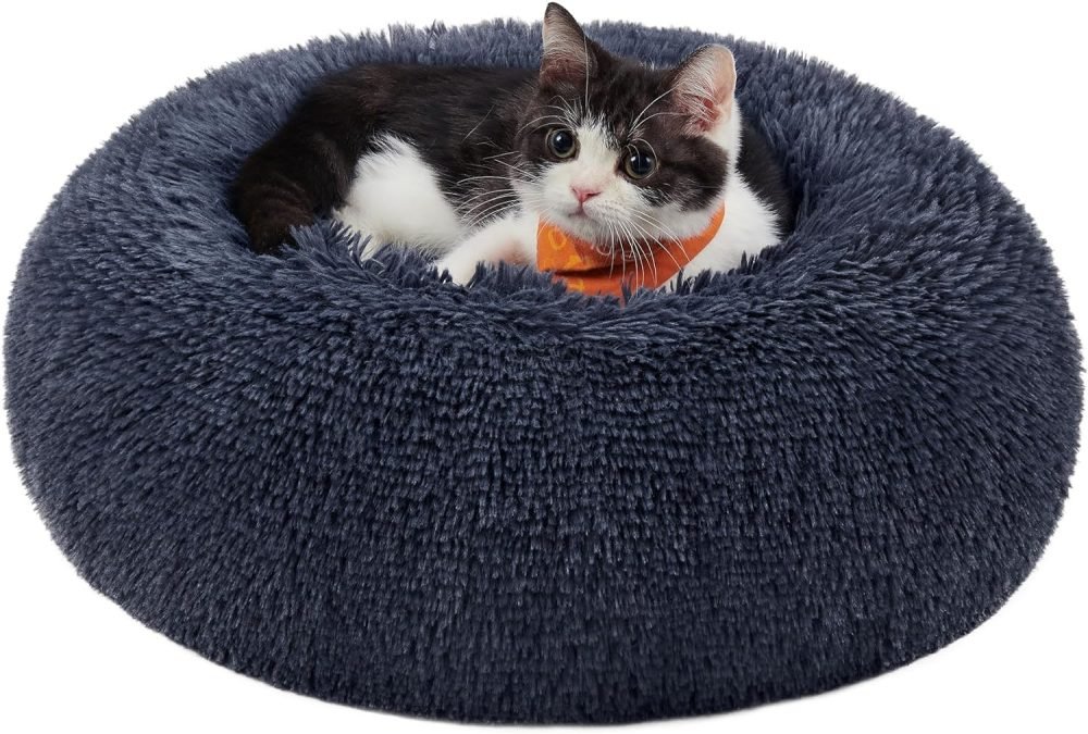 Fluffy Calming Pet Bed with Washable Cover