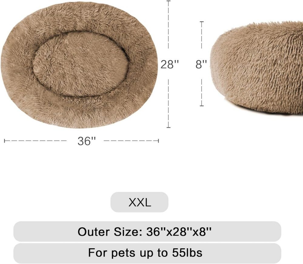 Donut Cuddler Washable Self-Warming Pet Bed