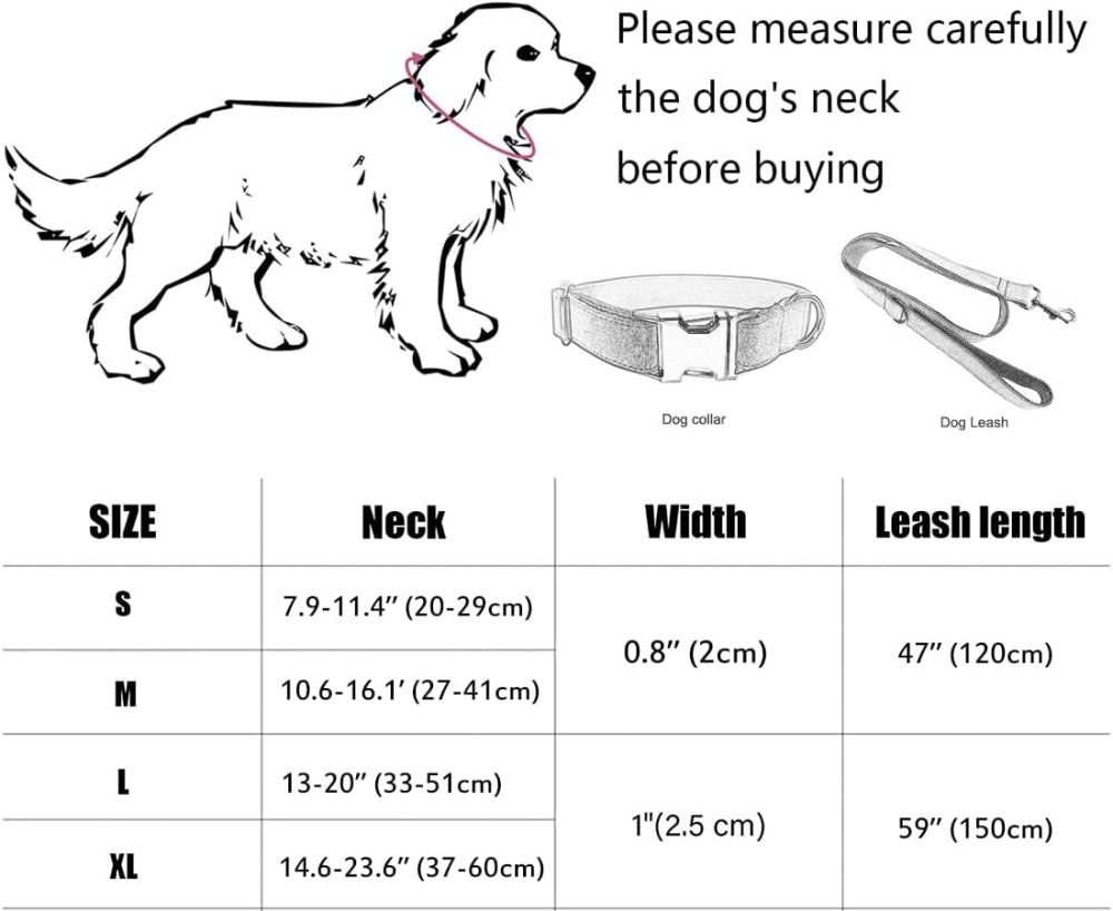 Personalised Dog Collar With Metal Buckle, Customized Pet Tags
