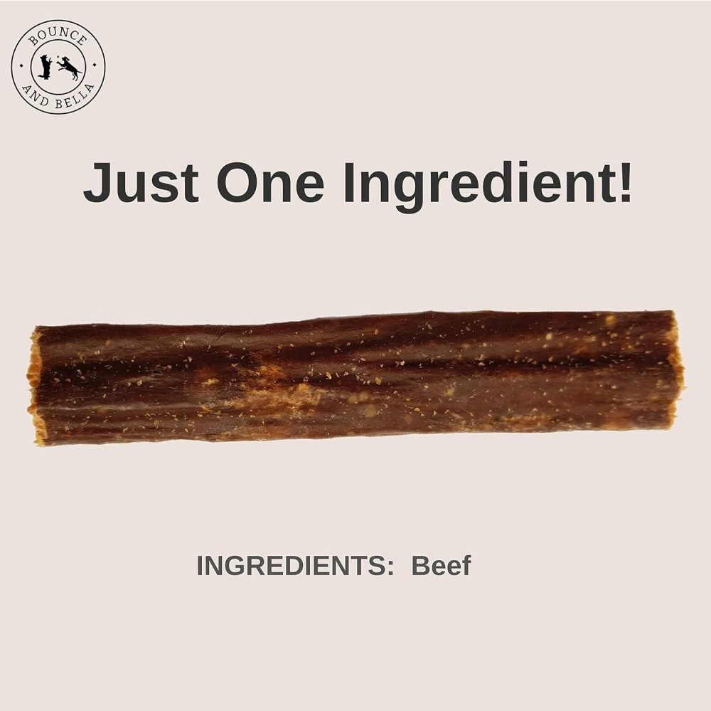 Bounce and Bella Natural Dog Chews – 100% Pure Beef Air-Dried Treats – Just One Ingredient 100g