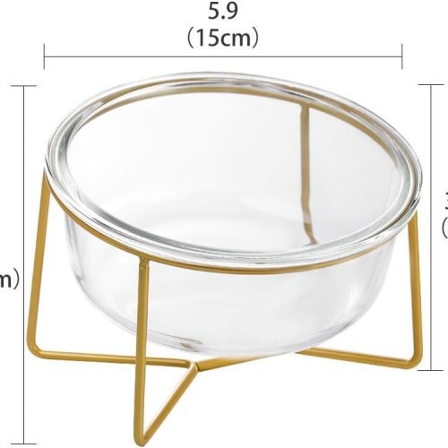Ceramic Dog Bowls Elevated Tilted - Raised Dog Bowl with Metal Stand