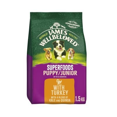 James Wellbeloved Complete Dry Puppy Food Turkey and Rice, 2 kg