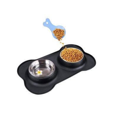 Double Dog Bowls- Stainless Steel 350ml/Bowl Puppy Water and Food Bowl