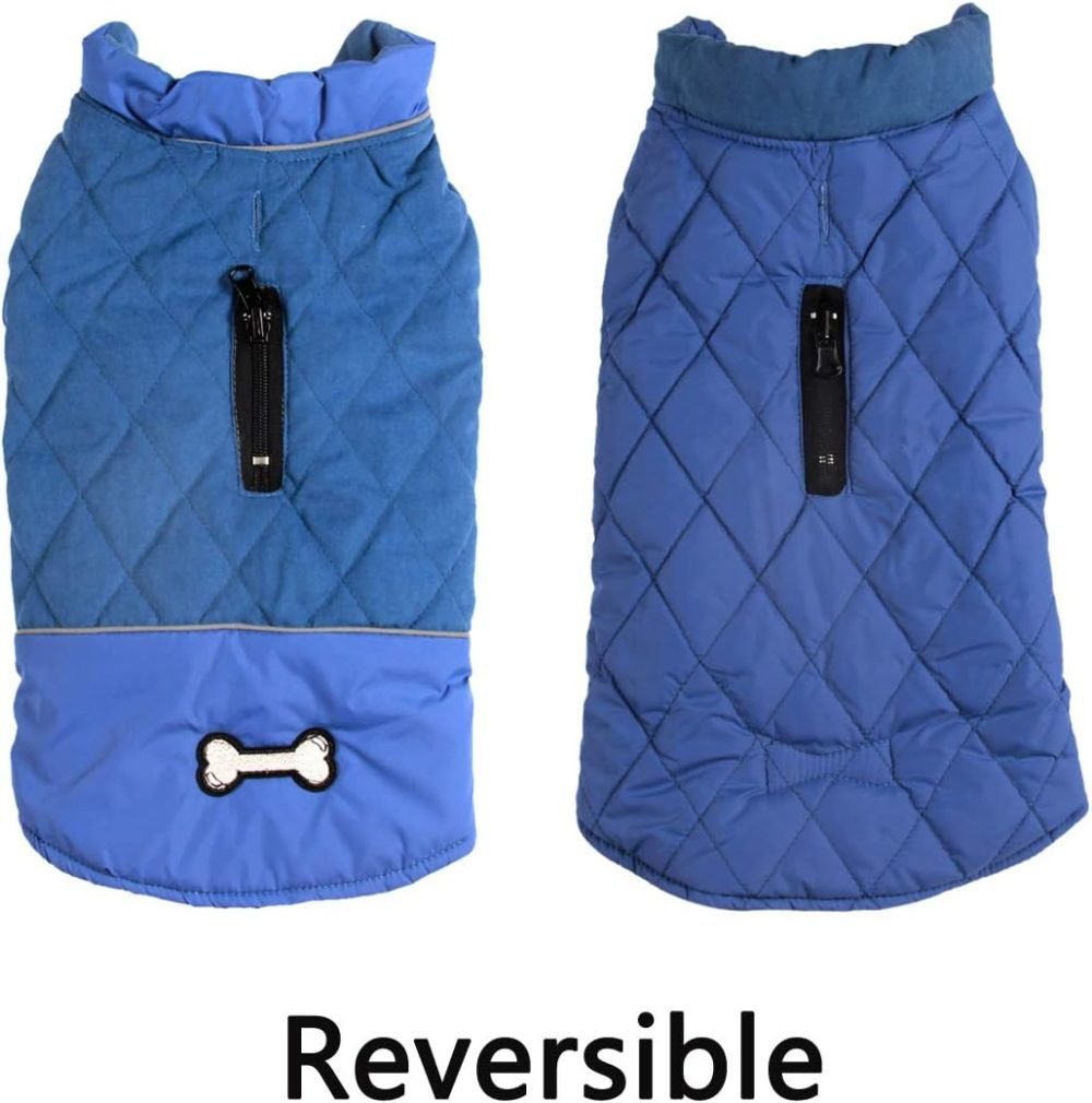 JoyDaog Reversible Dog Coats for Small Dogs
