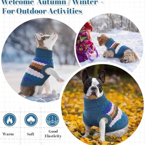 Kuoser Dog jumpers, Warm Dog Sweater for Dogs