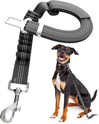 Dog Seat Belts for Cars UK, 65-100cm Adjustable Headrest Dog Car Seat Belt