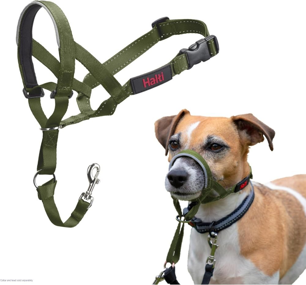 HALTI Headcollar Size 3 Black, UK Bestselling Harness to Stop Pulling on the Lead