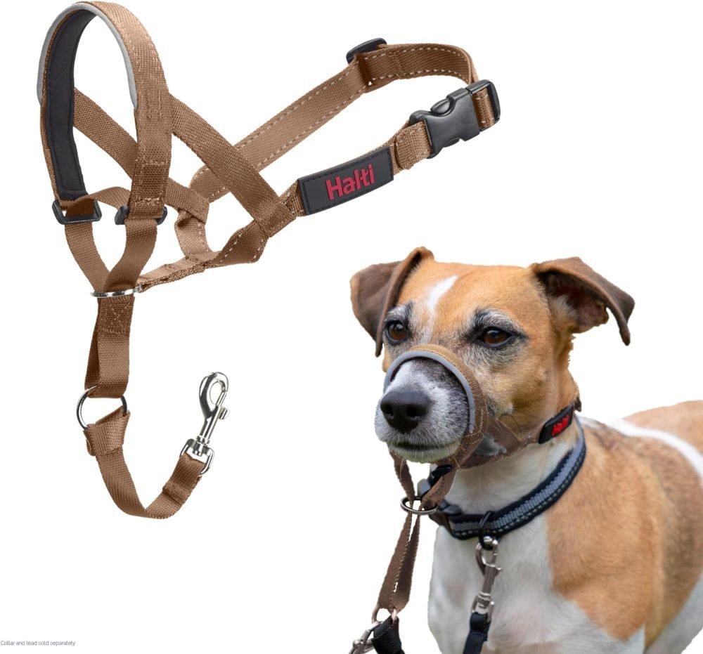 HALTI Headcollar Size 3 Black, UK Bestselling Harness to Stop Pulling on the Lead