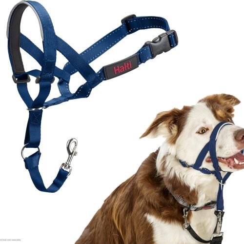 HALTI Headcollar Size 3 Black, UK Bestselling Harness to Stop Pulling on the Lead