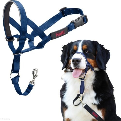 HALTI Headcollar Size 3 Black, UK Bestselling Harness to Stop Pulling on the Lead