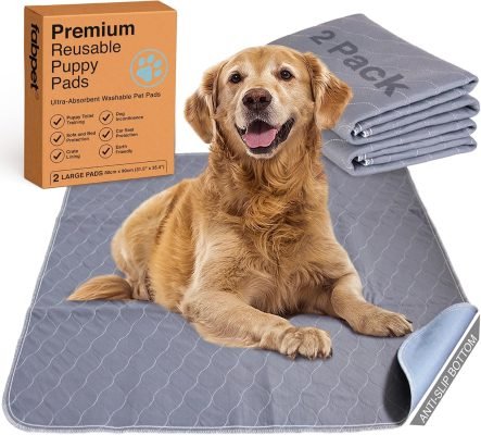 Fabpet Washable Puppy Pads – 2 Pack LARGE 80x90cm