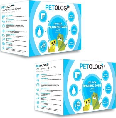 PETOLOGY® 100 Count, 60 cm x 90 cm Extra Large Size Training Pads