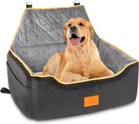 GL GLENSLAVE Dog Car Seat for Large/Medium Dog, Dog Booster Seat for Dogs Under 55Lbs or 2 Small Dogs