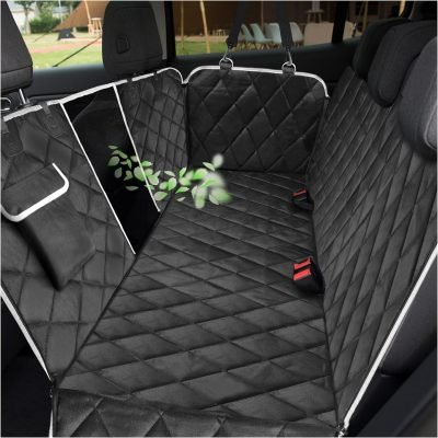 VSPETCC Dog Car Seat Cover,100% Waterproof with Mesh Window And Storage Pocket