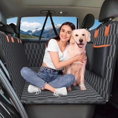 Hopidogie Back Seat Extender for Dogs, Detachable Hard Bottom Dog Car Seat Cover Supports 330lb
