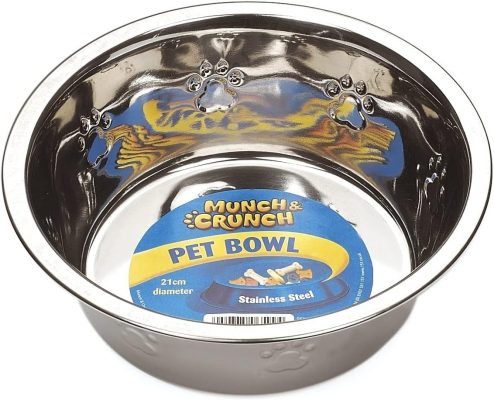 Munch & Crunch Large 19.5cm Stainless Steel Pet Bowl