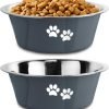 YUDANSI 860ml Dog Bowls 2 Pack Small Medium Dogs