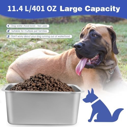 Sbayool 11.4 L Stainless Steel Dog Bowls