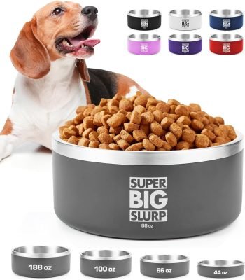 Tuff Pupper 2700ml/100oz Heavy Duty Insulated Bowl for Large Dogs