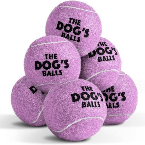 The Little Dog's Balls, Dog Tennis Balls, 6-Pack Small Blue Dog Toy, Strong Dog & Puppy Tennis Ball