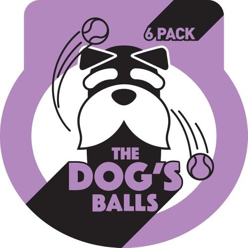 The Little Dog's Balls, Dog Tennis Balls, 6-Pack Small Blue Dog Toy, Strong Dog & Puppy Tennis Ball