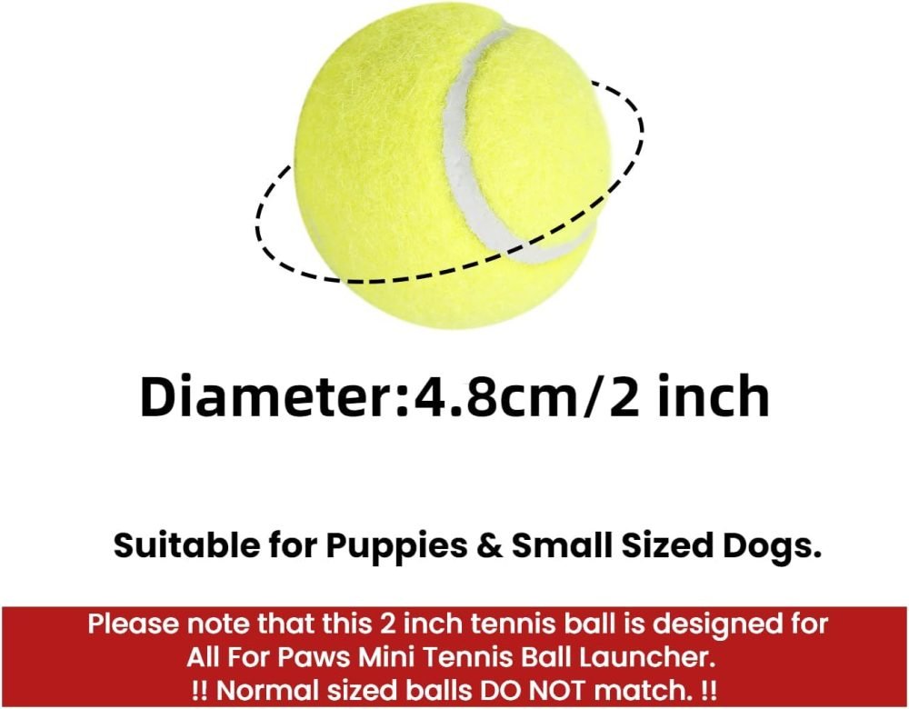 ALL FOR PAWS Automatic Dog Ball Launcher with 3pcs 5 cm Tennis Balls
