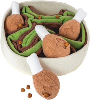 PAWS MANIA Interactive Dog Puzzle Toy (Drumstick) for small to medium sized dogs