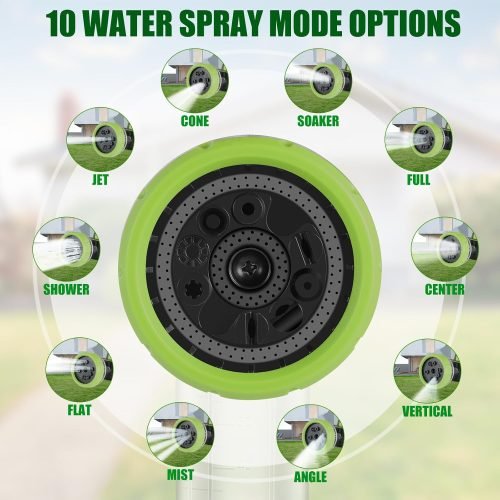 10 Spray Pattern Dog Wash, 8 Pieces Tool Include Hose Nozzle Foam Sprayer with Connectors