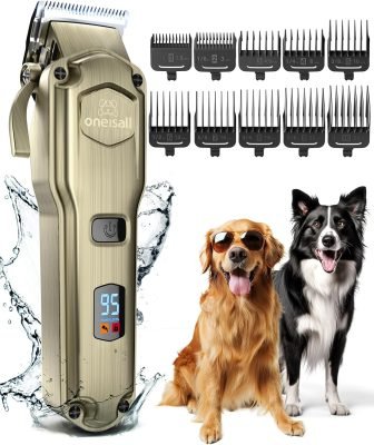 oneisall Dog Clippers for Grooming for Thick Heavy Coats/Low Noise Rechargeable