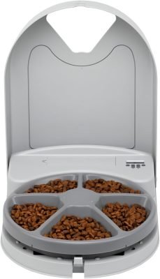 PetSafe, 5 Meal Pet Feeder, Automatic, 5 Day Programing,White, 5 x 165 g Trays