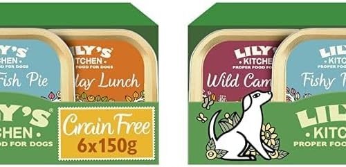 Lily's Kitchen Natural Adult Wet Dog Food Tins Grain-Free Recipe Variety Pack 6 x 400g