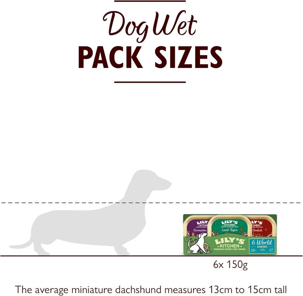 Lily's Kitchen Natural Adult Wet Dog Food Tins Grain-Free Recipe Variety Pack 6 x 400g