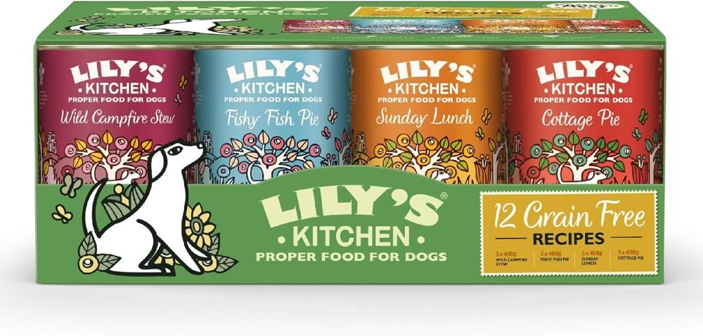 Lily's Kitchen Natural Adult Wet Dog Food Tins Grain-Free Recipe Variety Pack 6 x 400g