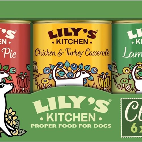 Lily's Kitchen Natural Adult Wet Dog Food Tins Grain-Free Recipe Variety Pack 6 x 400g