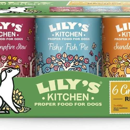 Lily's Kitchen Natural Adult Wet Dog Food Tins Grain-Free Recipe Variety Pack 6 x 400g