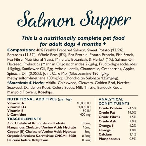 Lily’s Kitchen Made with Natural Ingredients Adult Dry Dog Food Salmon Supper Balanced Nutrition 7kg Bag