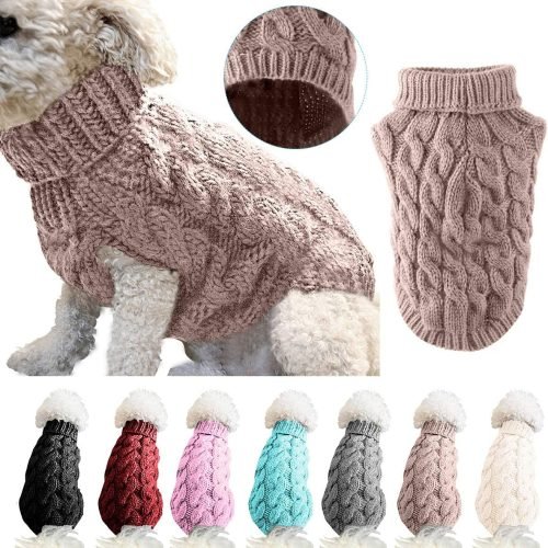 Pet Dog Turtleneck Knitting Sweater Coat Winter Warmer