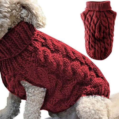 Pet Dog Turtleneck Knitting Sweater Coat Winter Warmer