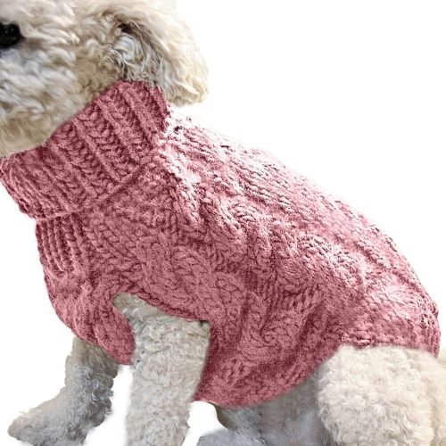 Pet Dog Turtleneck Knitting Sweater Coat Winter Warmer