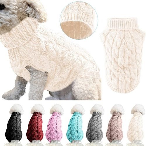 Pet Dog Turtleneck Knitting Sweater Coat Winter Warmer