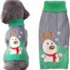 SKXEO Christmas Dog Jumper Snowflake Reindeer Pattern