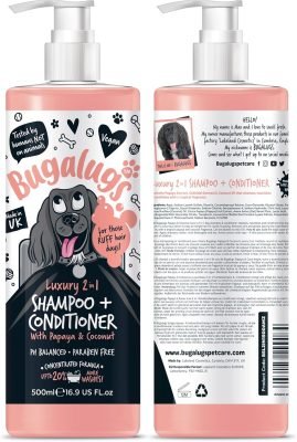 Pet Shampoo Bugalugs Luxury 2 in 1 Papaya and Coconut