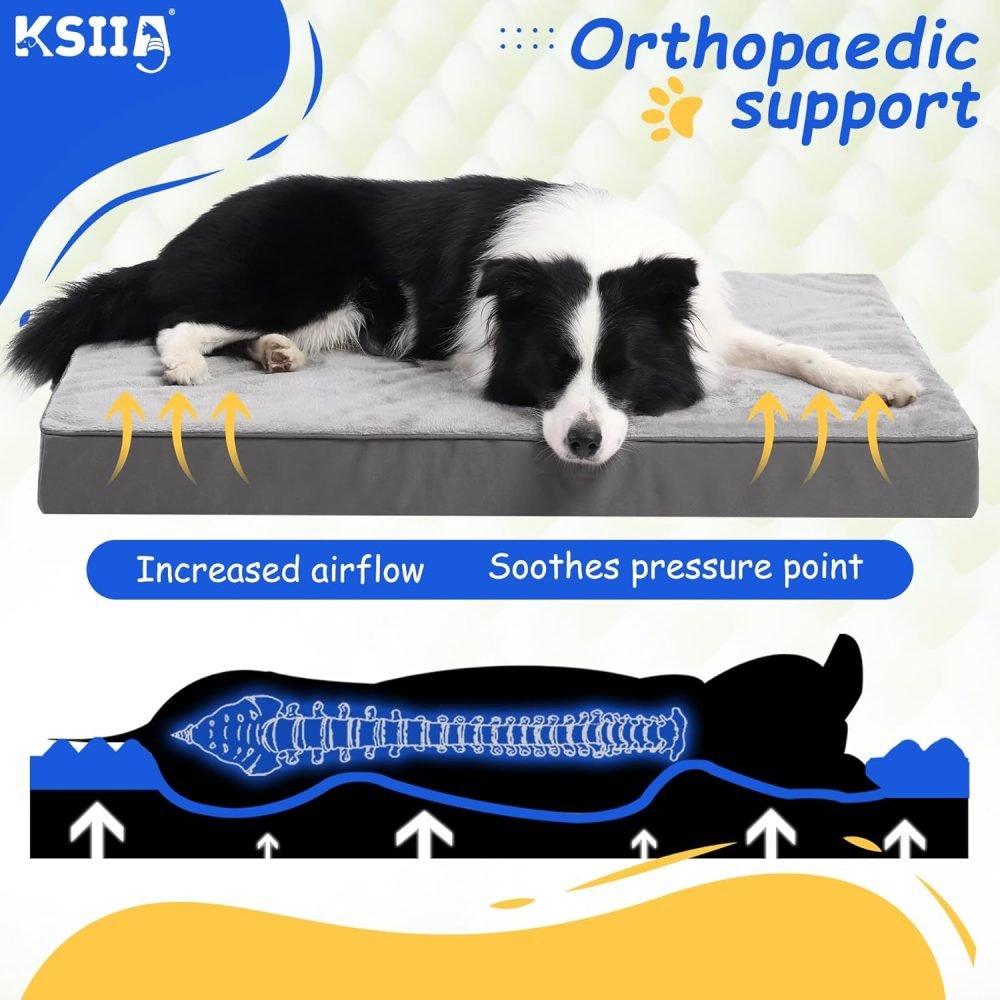 Orthopedic Dog Crate Beds with Waterproof Cover
